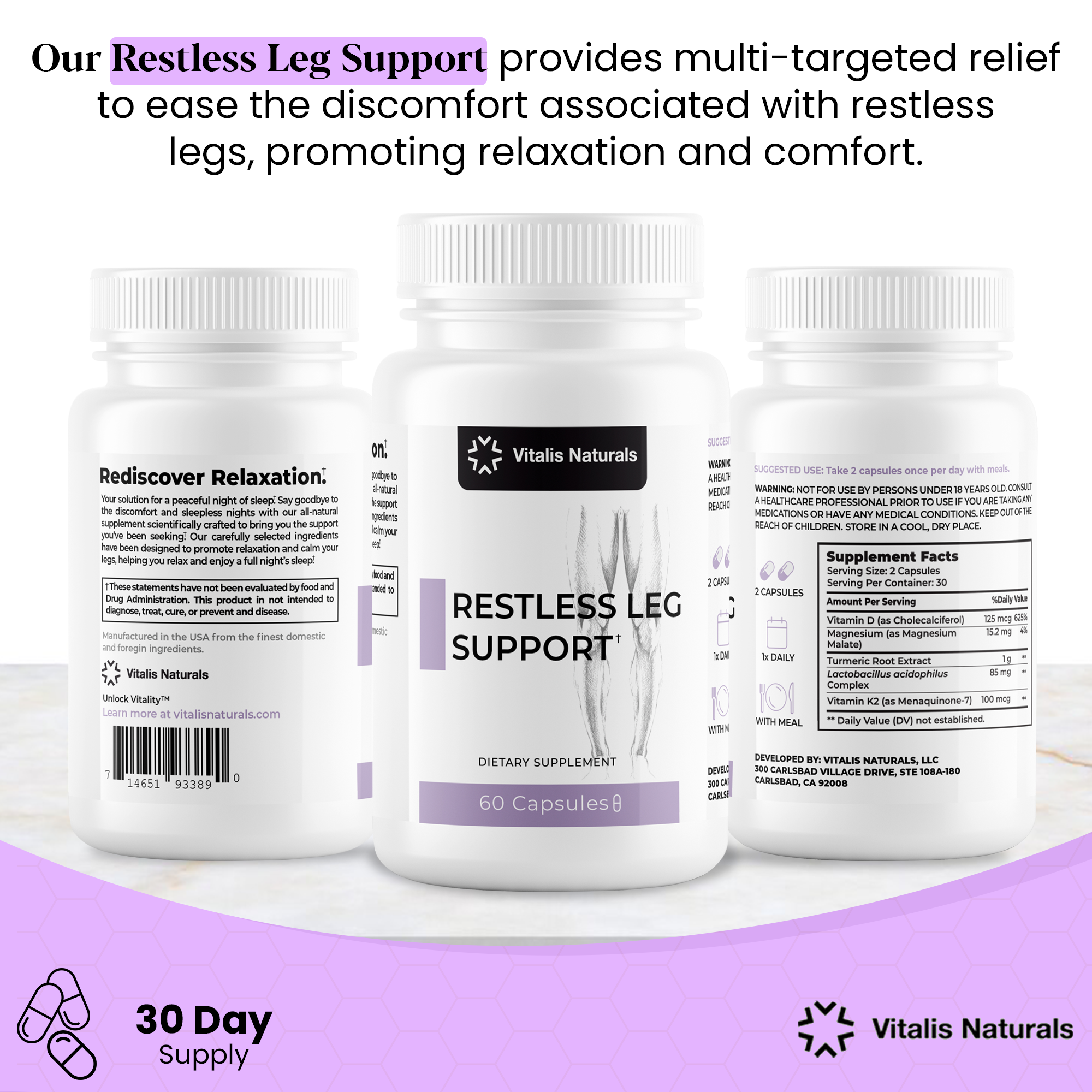 Vitalis Naturals Restless Leg Support